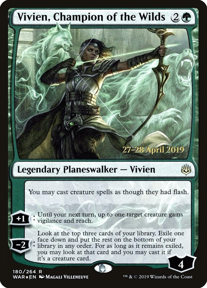 Image for Vivien, Champion of the Wilds (Prerelease Cards) (180) - Magic: The Gathering