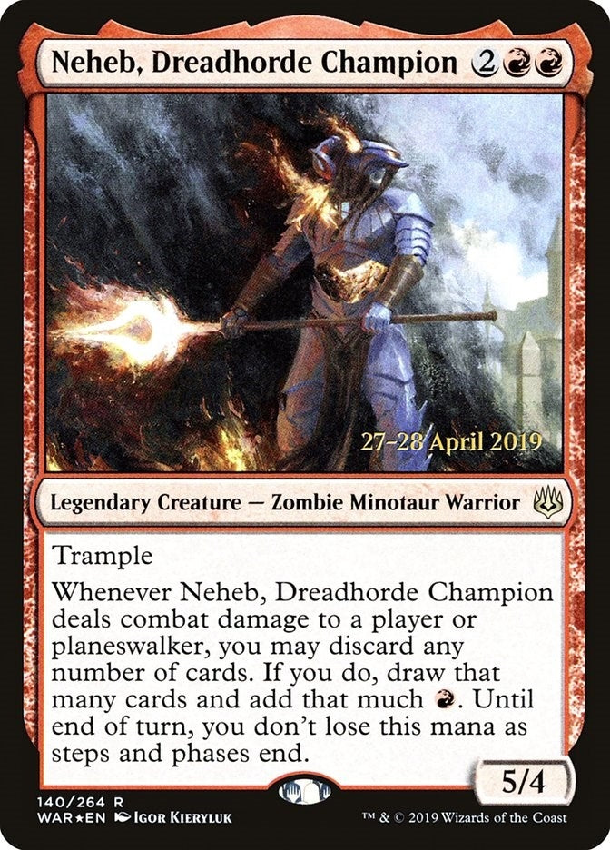 Image for Neheb, Dreadhorde Champion (Prerelease Cards) (140) - Magic: The Gathering