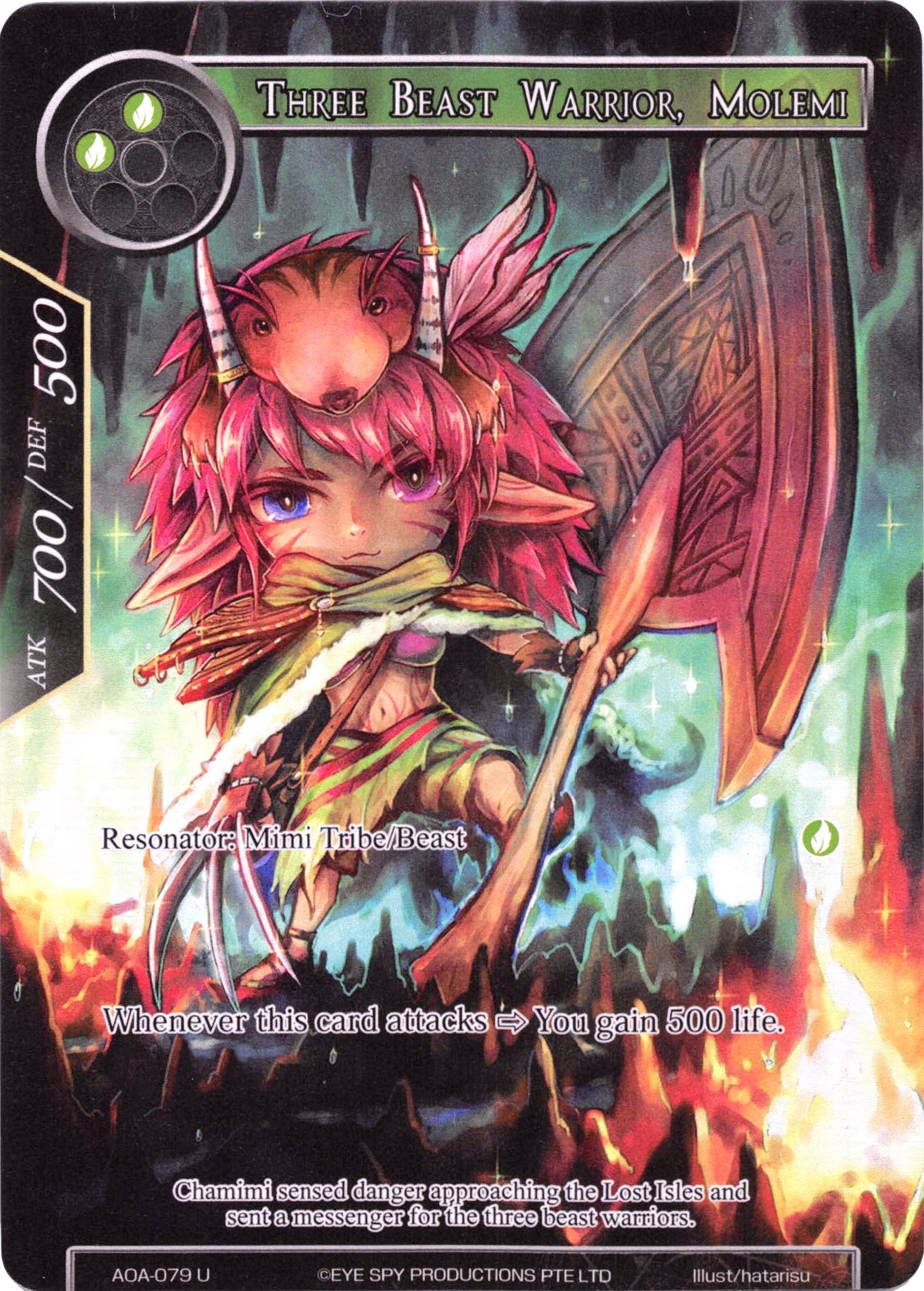 Image for Three Beast Warrior, Molemi (Full Art) (Awakening of the Ancients) (AOA-079) - Force of Will