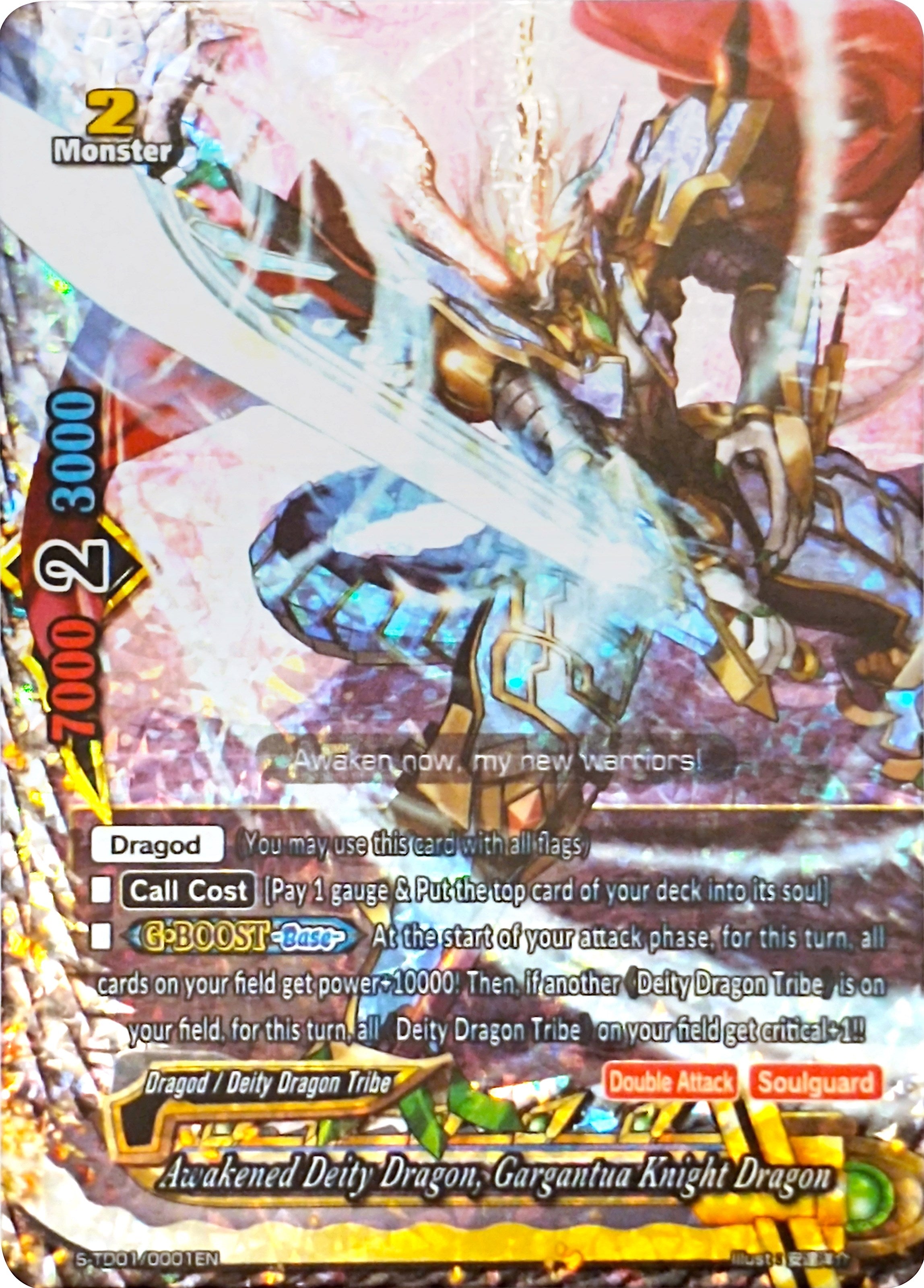Image for Awakened Deity Dragon, Gargantua Knight Dragon (RR Foil) (S-TD01: Draknight) (S-TD01/0001EN) - Future Card BuddyFight