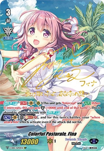 Image for Colorful Pastorale, Fina (SSP) (Gold Signature) (V-EB05: Primary Melody) (V-EB05/SSP04EN) - Cardfight Vanguard