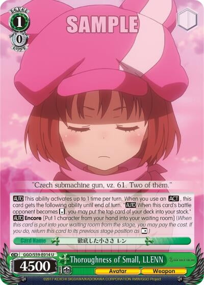 Image for Thoroughness of Small, LLENN (Gun Gale Online) (GGO/S59-E014 U) - Weiss Schwarz