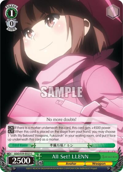 Image for All Set! LLENN (Gun Gale Online) (GGO/S59-E023 C) - Weiss Schwarz