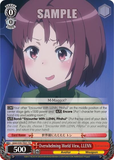 Image for Overwhelming World View, LLENN (Gun Gale Online) (GGO/S59-TE01 TD) - Weiss Schwarz
