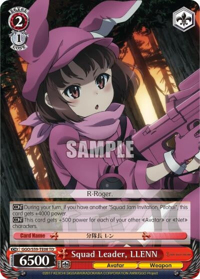 Image for Squad Leader, LLENN (Gun Gale Online) (GGO/S59-TE08 TD) - Weiss Schwarz