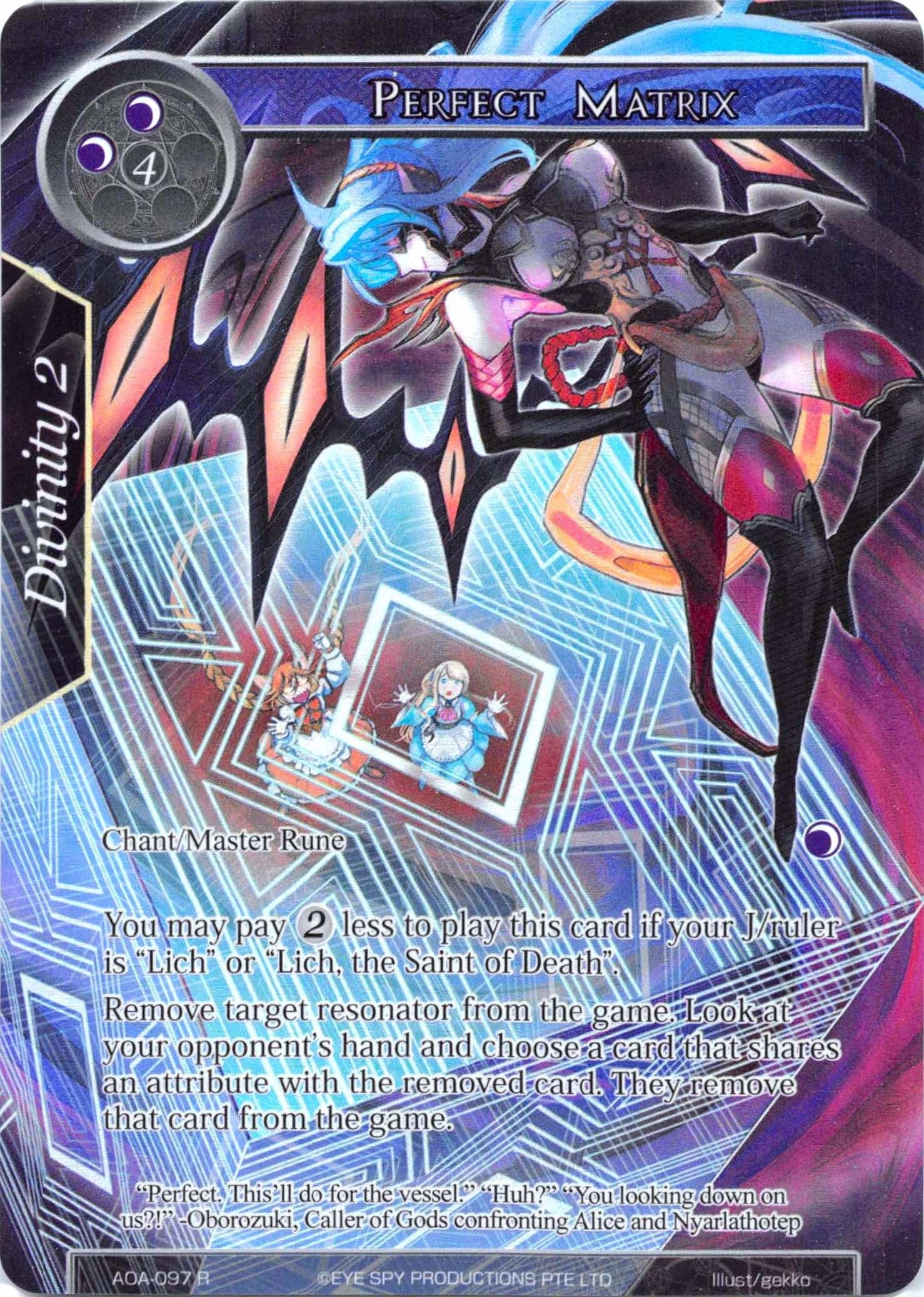 Image for Perfect Matrix (Full Art) (Awakening of the Ancients) (AOA-097) - Force of Will