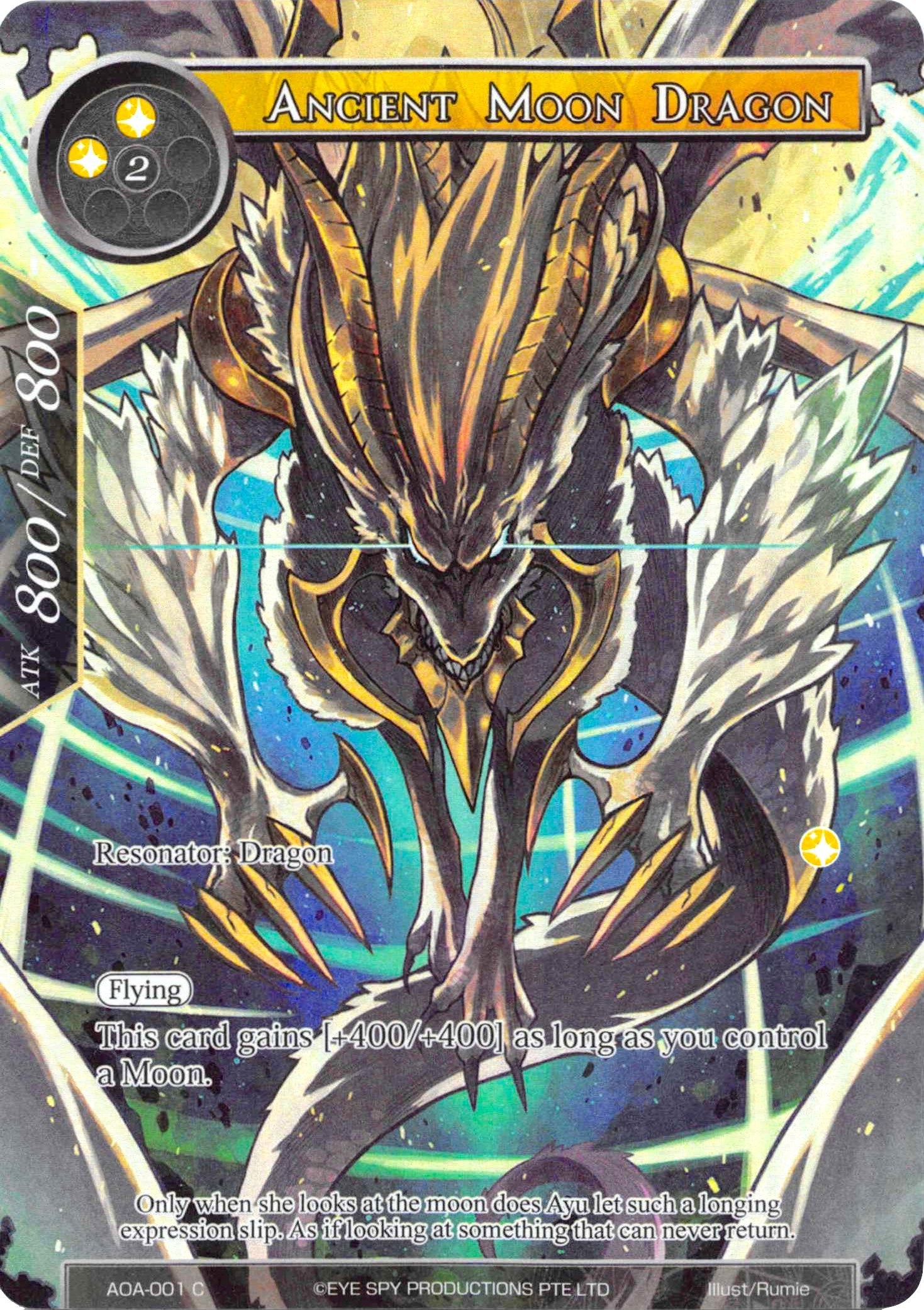 Image for Ancient Moon Dragon (Full Art) (Awakening of the Ancients) (AOA-001) - Force of Will