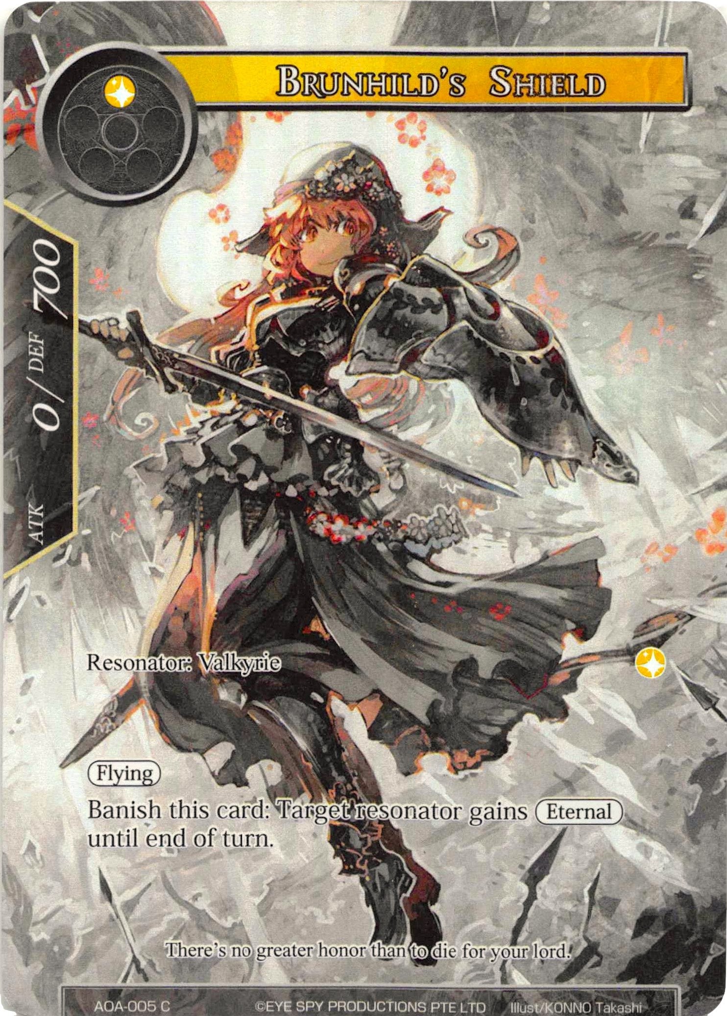 Image for Brunhild's Shield (Full Art) (Awakening of the Ancients) (AOA-005) - Force of Will