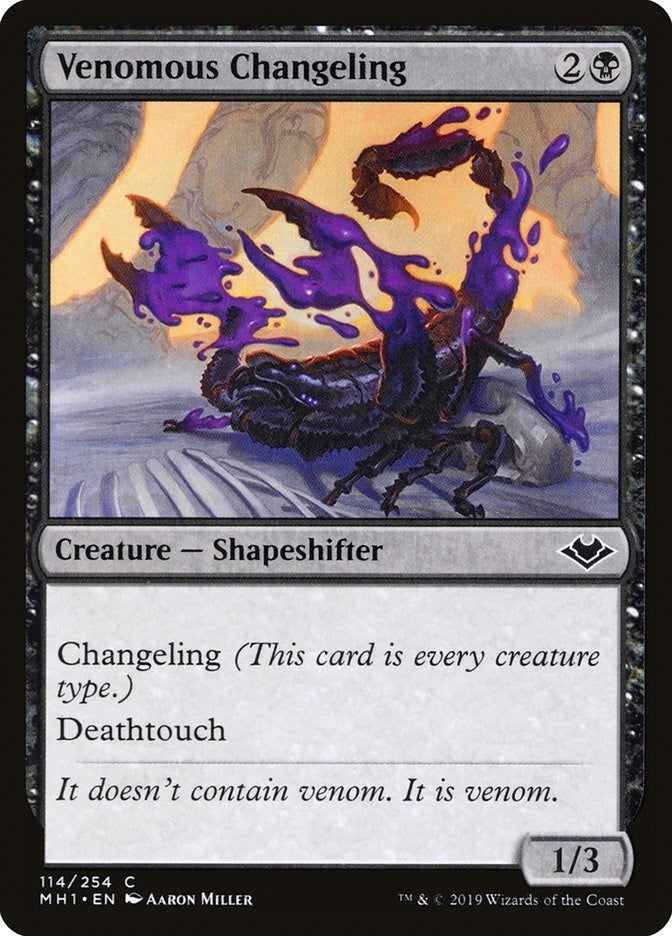 Image for Venomous Changeling (Modern Horizons) (114) - Magic: The Gathering