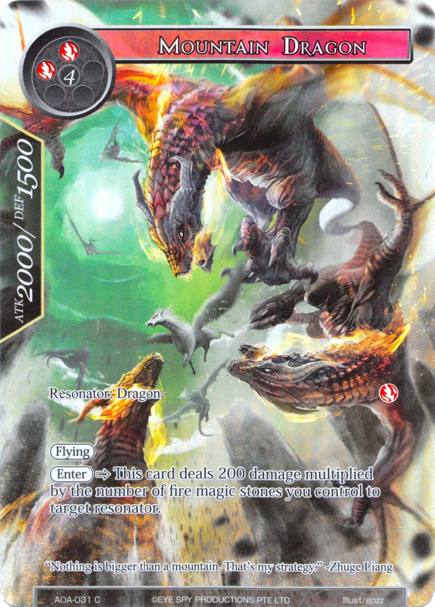 Image for Mountain Dragon (Full Art) (Awakening of the Ancients) (AOA-031) - Force of Will