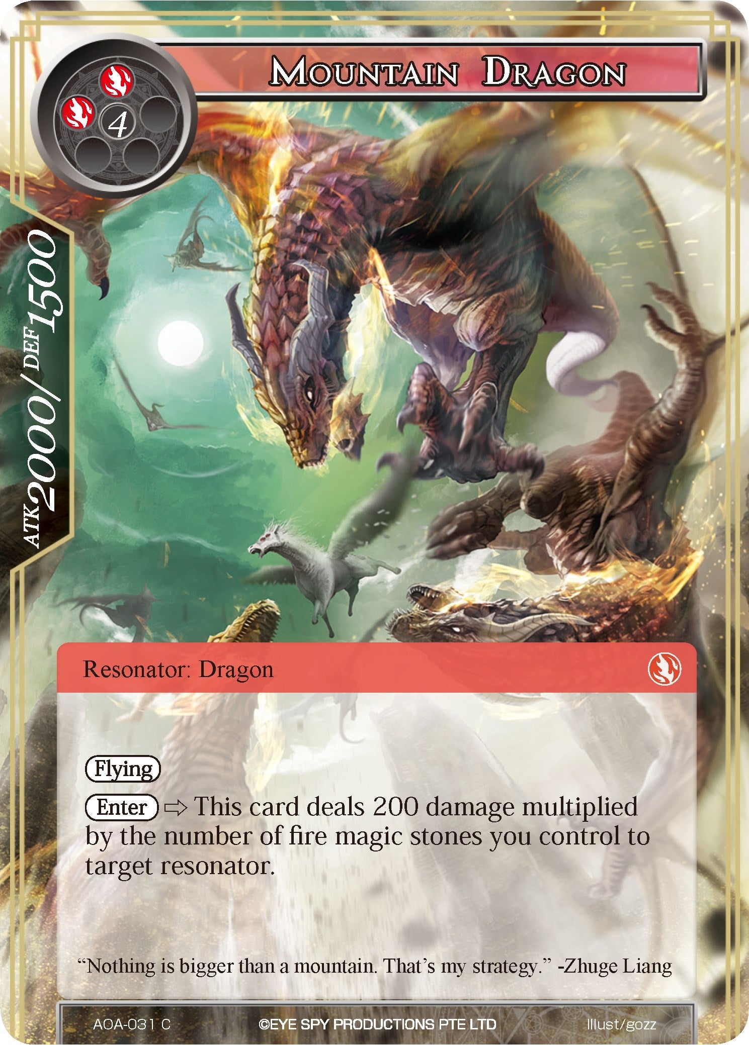 Image for Mountain Dragon (Awakening of the Ancients) (AOA-031) - Force of Will