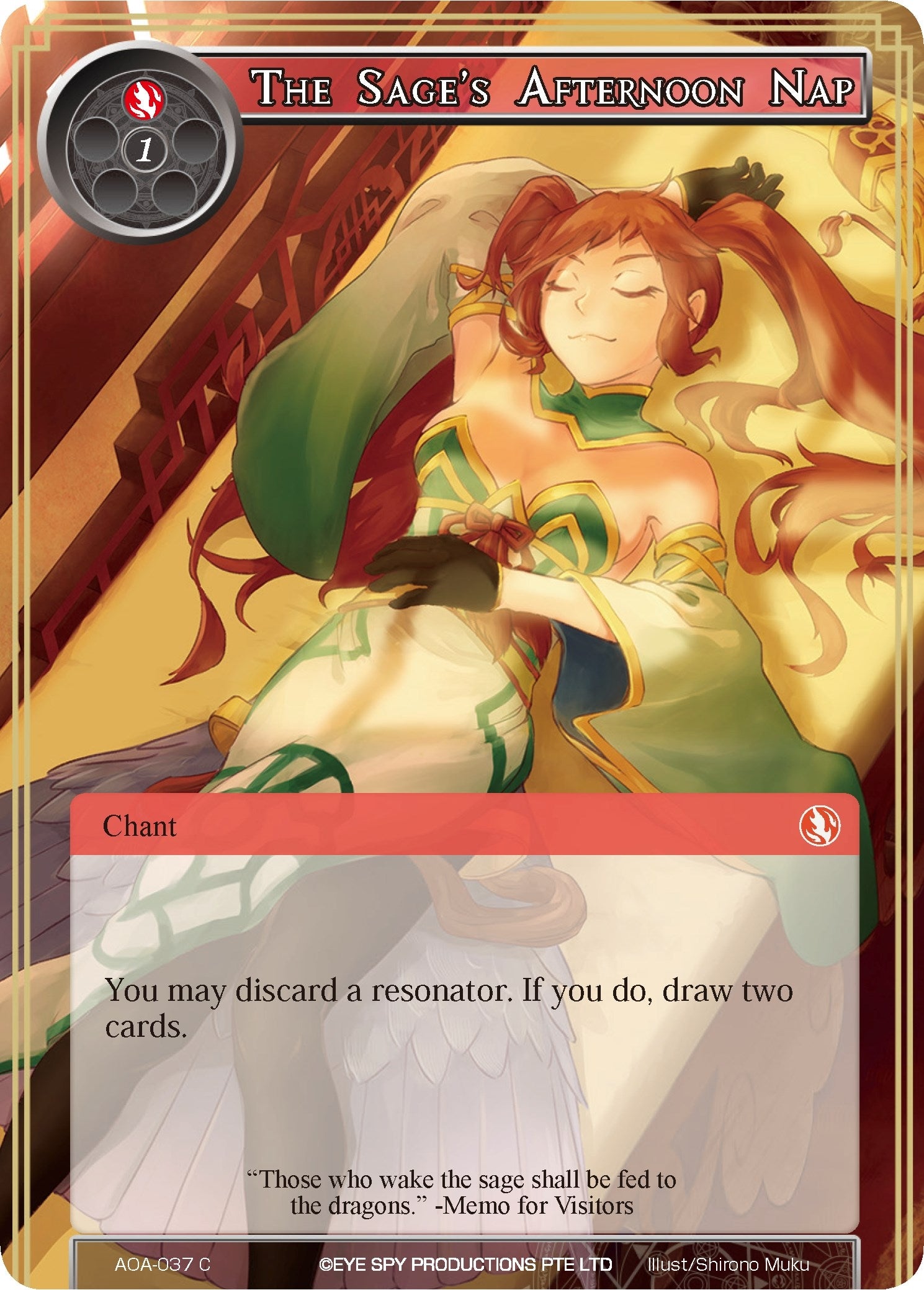 Image for The Sage's Afternoon Nap (Awakening of the Ancients) (AOA-037) - Force of Will