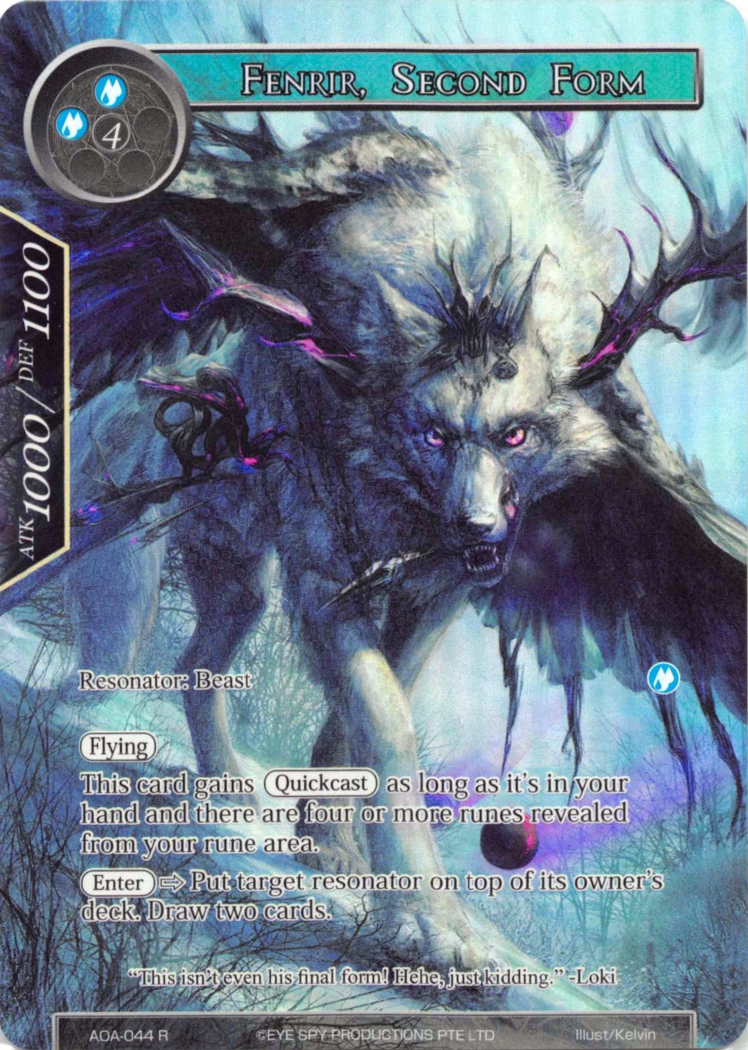 Image for Fenrir, Second Form (Full Art) (Awakening of the Ancients) (AOA-044) - Force of Will