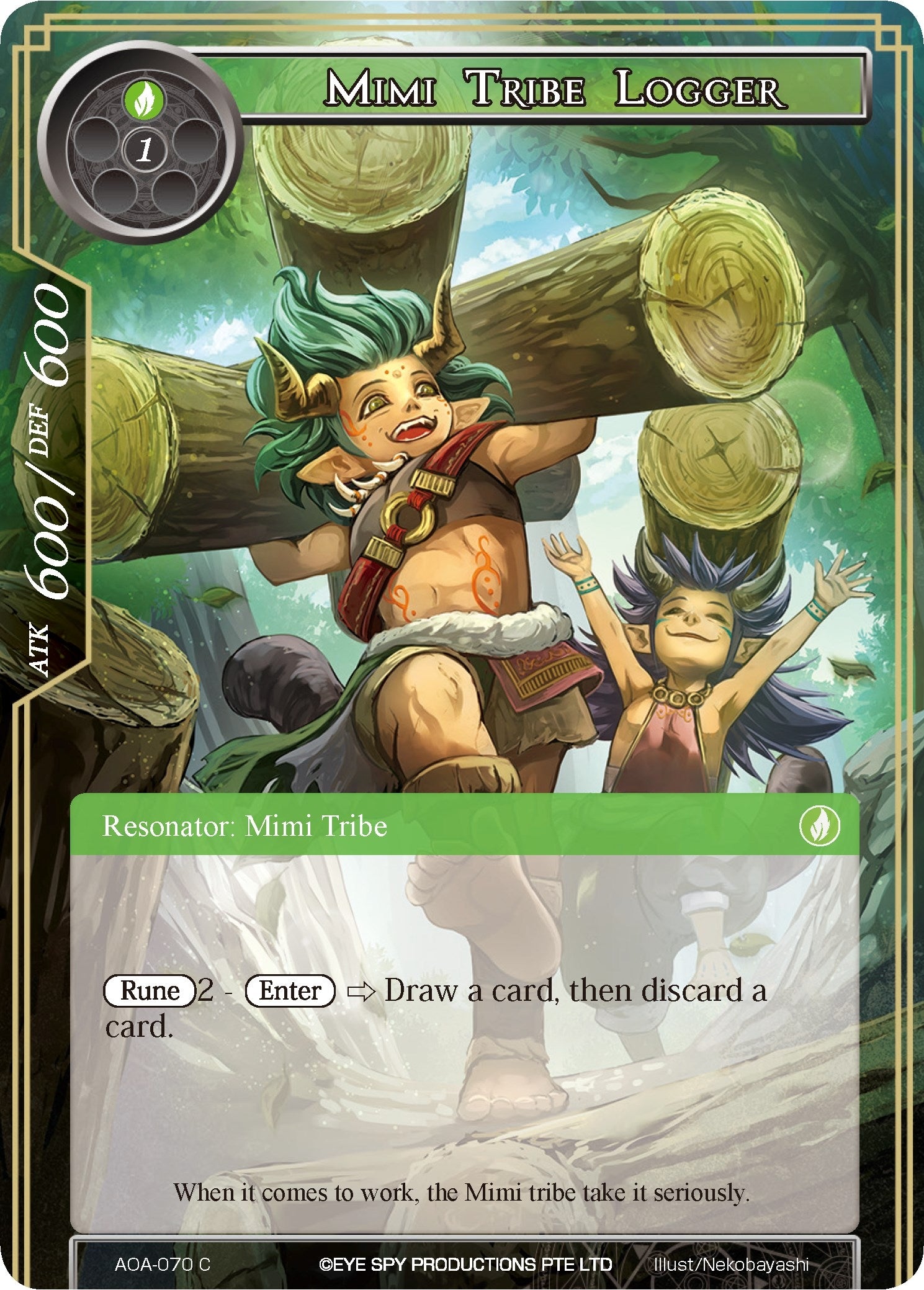 Image for Mimi Tribe Logger (Awakening of the Ancients) (AOA-070) - Force of Will