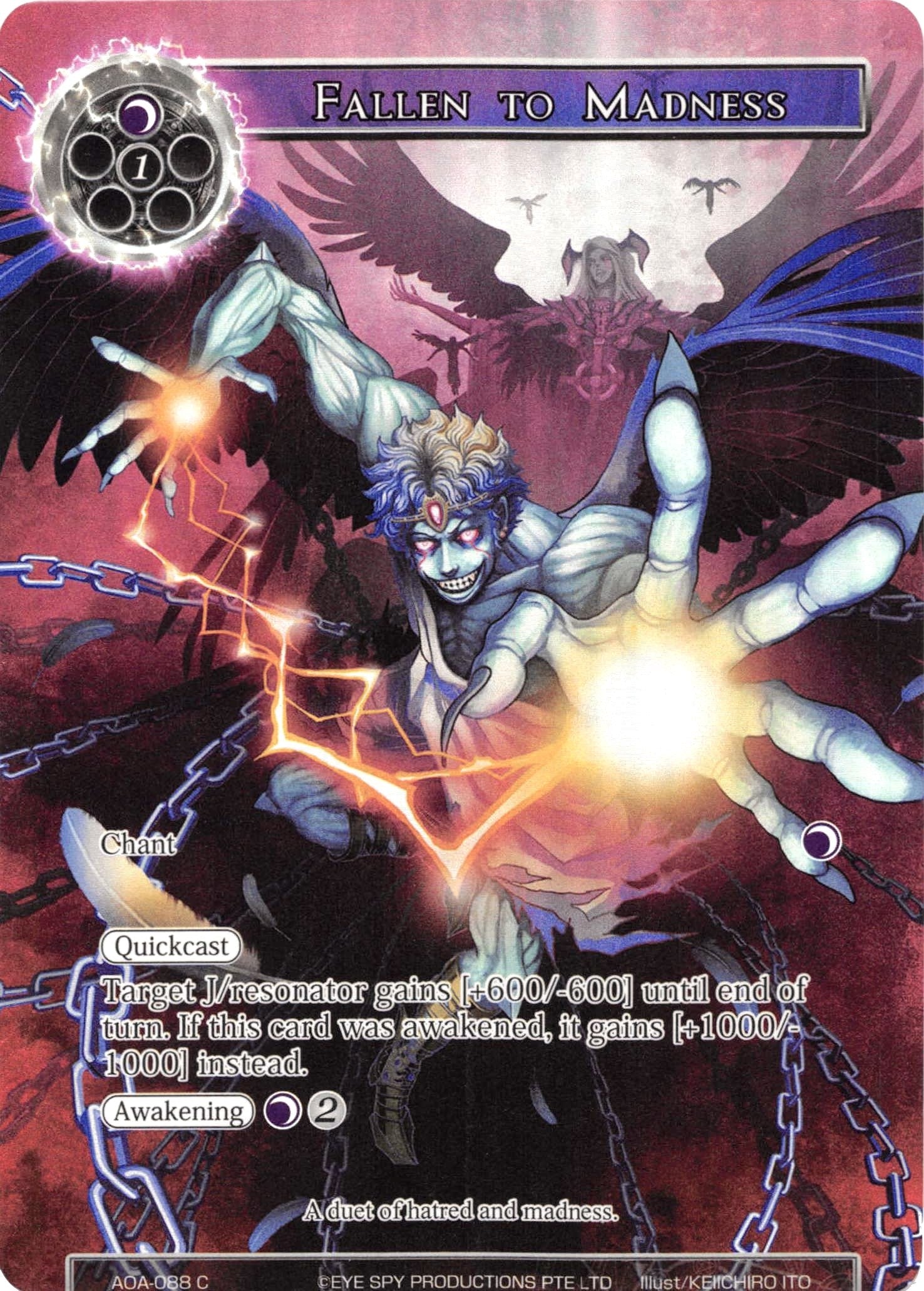 Image for Fallen to Madness (Full Art) (Awakening of the Ancients) (AOA-088) - Force of Will