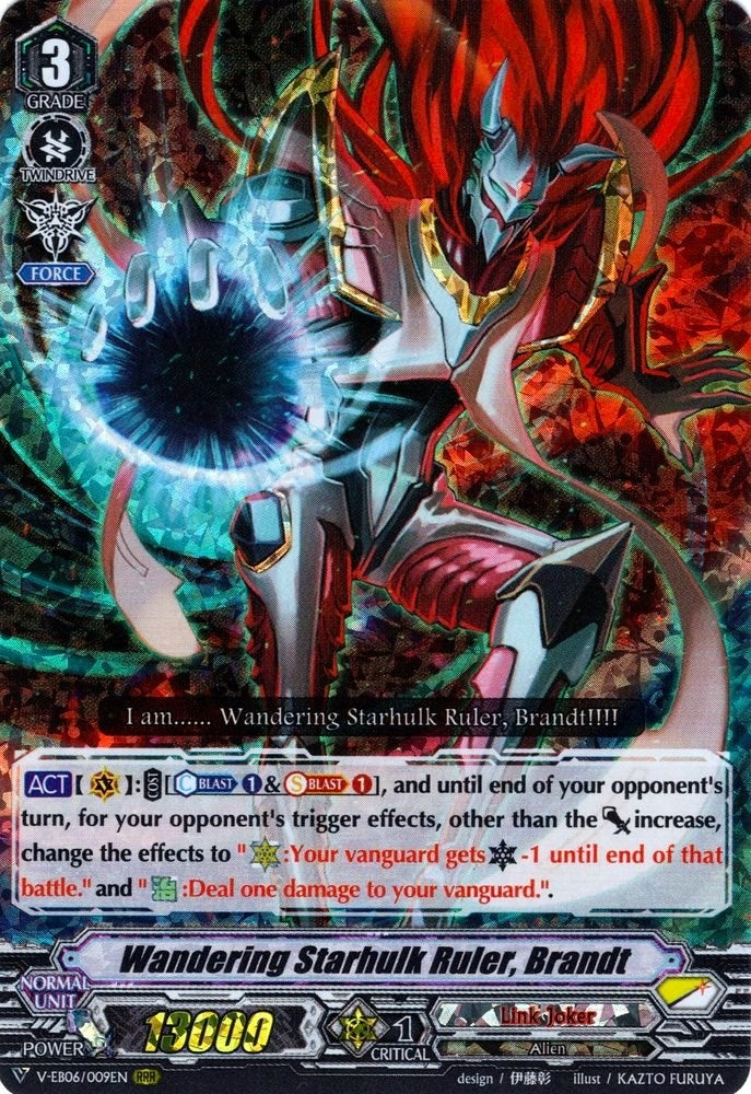 Image for Wandering Starhulk Ruler, Brandt (V-EB06: Light of Salvation, Logic of Destruction) (V-EB06/009EN) - Cardfight Vanguard