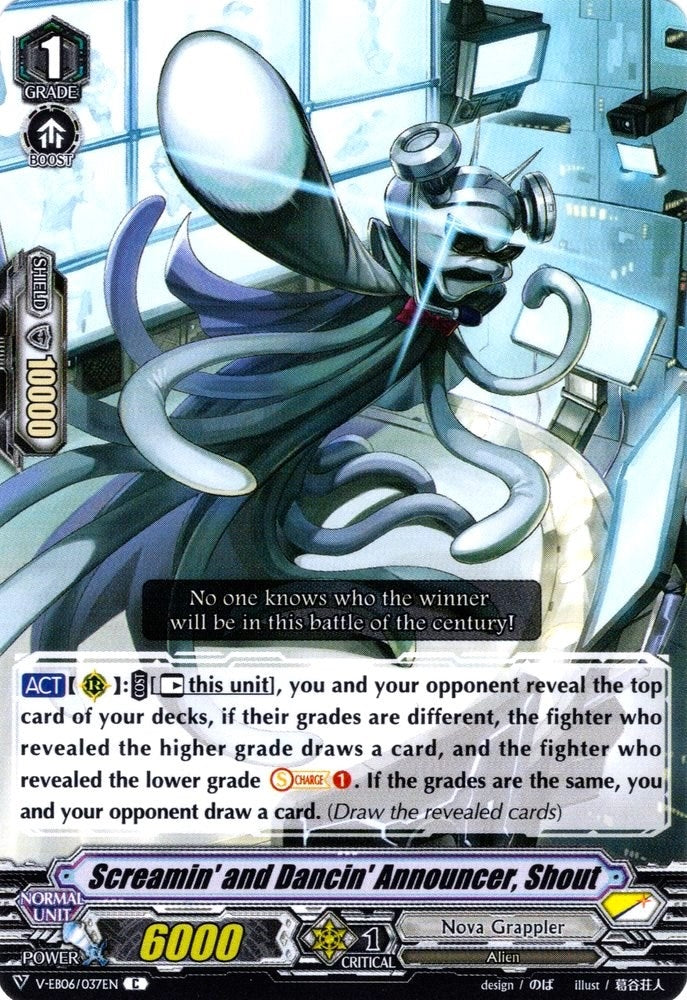 Image for Screamin' and Dancin' Announcer, Shout (V-EB06: Light of Salvation, Logic of Destruction) (V-EB06/037EN) - Cardfight Vanguard