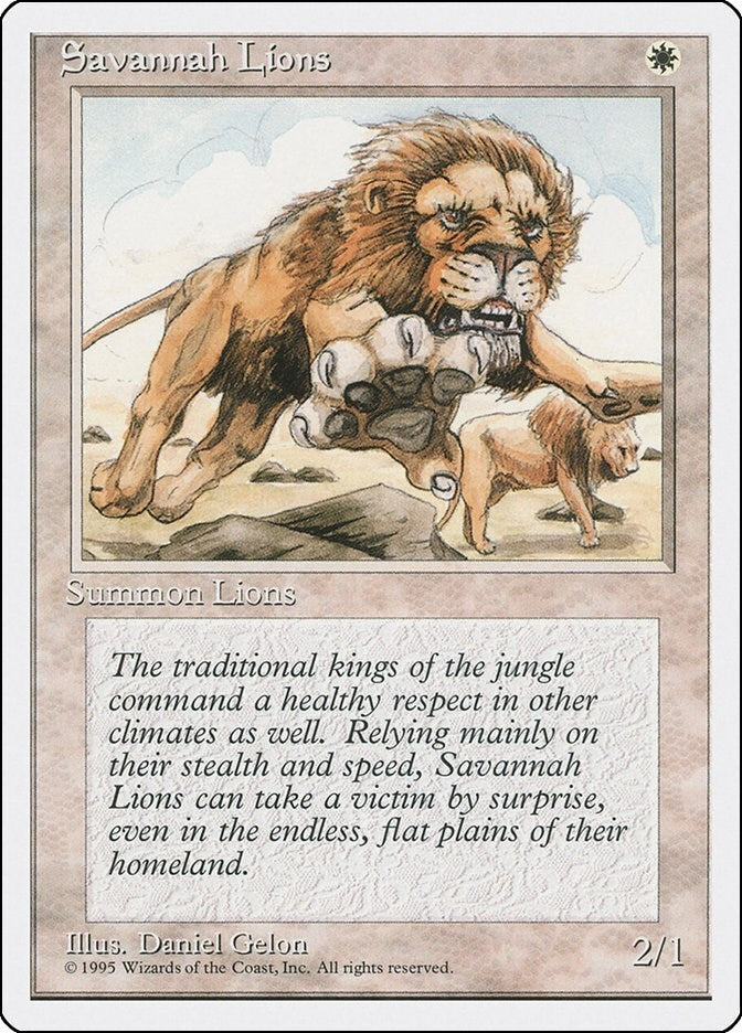 Image for Savannah Lions (Fourth Edition) - Magic: The Gathering