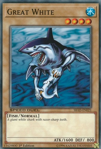 Image for Great White (Speed Duel: Attack from the Deep) (SBAD-EN021) - YuGiOh