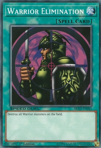 Image for Warrior Elimination (Speed Duel: Attack from the Deep) (SBAD-EN041) - YuGiOh