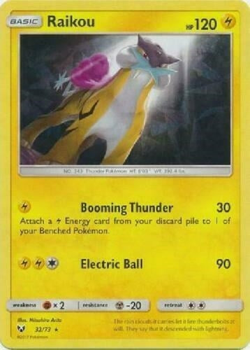 Image for Raikou - 32/73 (Let's Play, Pikachu!) (Cracked Ice Holo) (Deck Exclusives) (032/073) - Pokemon