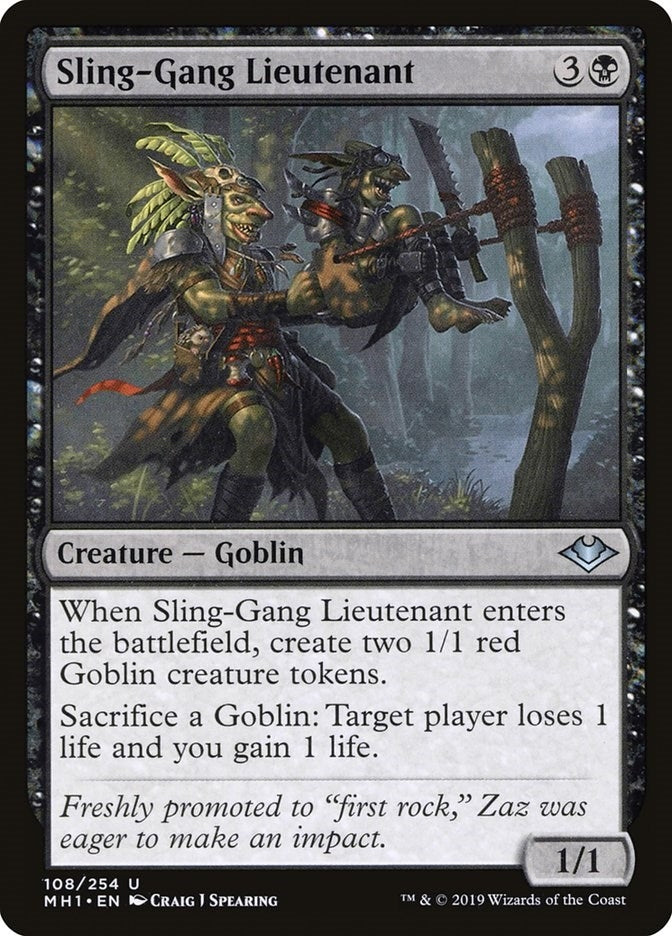 Image for Sling-Gang Lieutenant (Modern Horizons) (108) - Magic: The Gathering