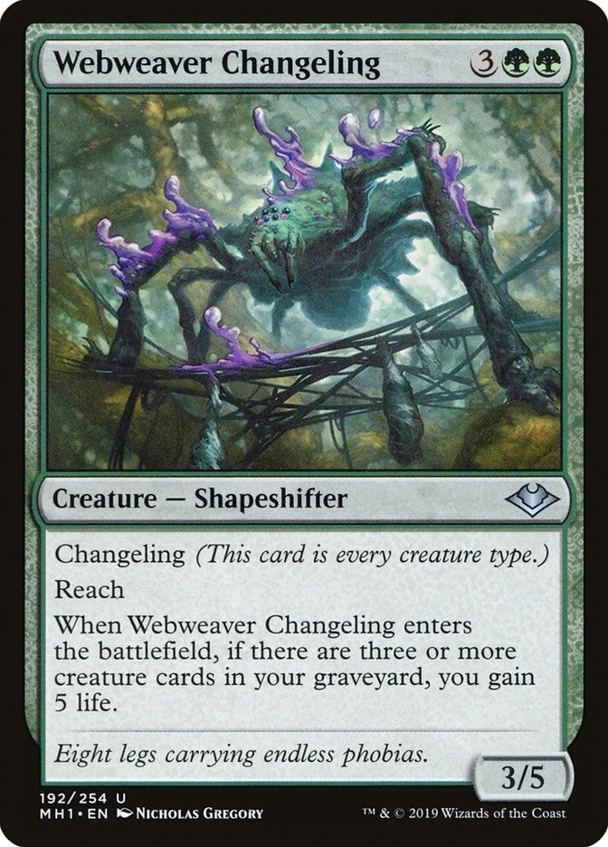 Image for Webweaver Changeling (Modern Horizons) (192) - Magic: The Gathering