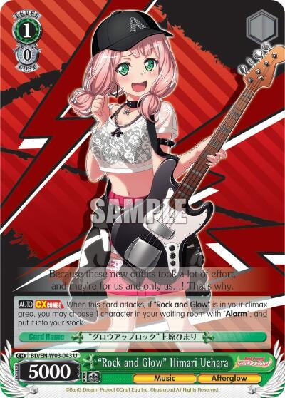 Image for "Rock and Glow" Himari Uehara (BanG Dream! Girls Band Party! MULTI LIVE) (BD/EN-W03-043 U) - Weiss Schwarz