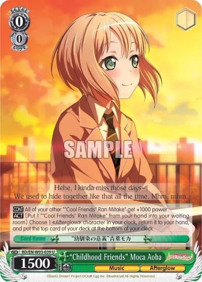 Image for "Childhood Friends" Moca Aoba (BanG Dream! Girls Band Party! MULTI LIVE) (BD/EN-W03-039 U) - Weiss Schwarz