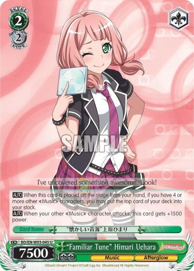 Image for "Familiar Tune" Himari Uehara (BanG Dream! Girls Band Party! MULTI LIVE) (BD/EN-W03-045 U) - Weiss Schwarz