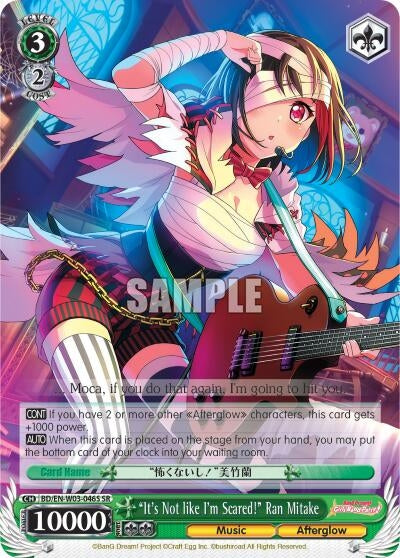 Image for "It's Not like I'm Scared!" Ran Mitake (SR) (BanG Dream! Girls Band Party! MULTI LIVE) (BD/EN-W03-046S SR) - Weiss Schwarz