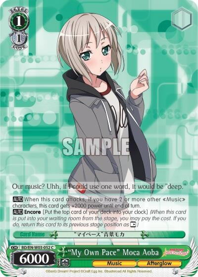 Image for "My Own Pace" Moca Aoba (BanG Dream! Girls Band Party! MULTI LIVE) (BD/EN-W03-052 C) - Weiss Schwarz