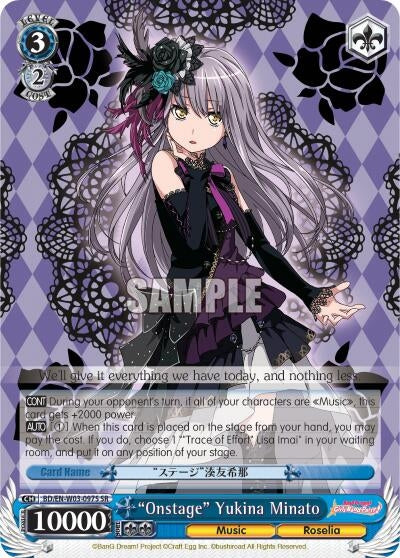Image for "Onstage" Yukina Minato (SR) (BanG Dream! Girls Band Party! MULTI LIVE) (BD/EN-W03-097S SR) - Weiss Schwarz