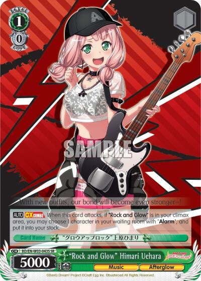 Image for "Rock and Glow" Himari Uehara (SR) (BanG Dream! Girls Band Party! MULTI LIVE) (BD/EN-W03-043S SR) - Weiss Schwarz