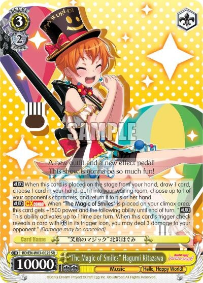 Image for "The Magic of Smiles" Hagumi Kitazawa (SR) (BanG Dream! Girls Band Party! MULTI LIVE) (BD/EN-W03-002S SR) - Weiss Schwarz