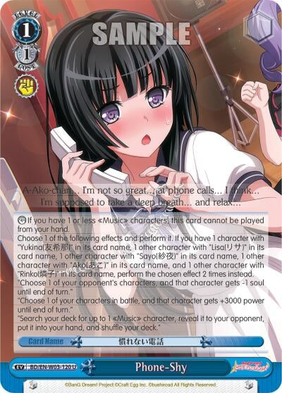 Image for Phone-Shy (BanG Dream! Girls Band Party! MULTI LIVE) (BD/EN-W03-120 U) - Weiss Schwarz