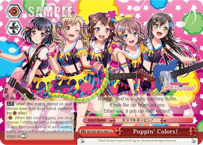 Image for Poppin'Colors! (BanG Dream! Girls Band Party! MULTI LIVE) (BD/EN-W03-089 CC) - Weiss Schwarz