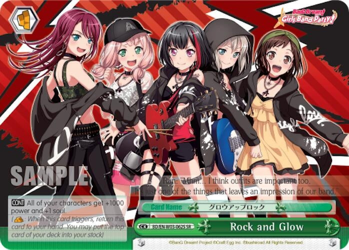 Image for Rock and Glow (SR) (BanG Dream! Girls Band Party! MULTI LIVE) (BD/EN-W03-062S SR) - Weiss Schwarz