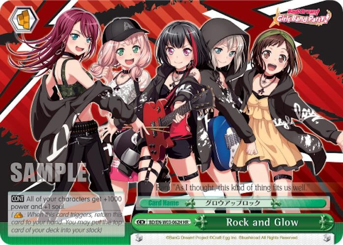 Image for Rock and Glow (HR) (BanG Dream! Girls Band Party! MULTI LIVE) (BD/EN-W03-062H HR) - Weiss Schwarz
