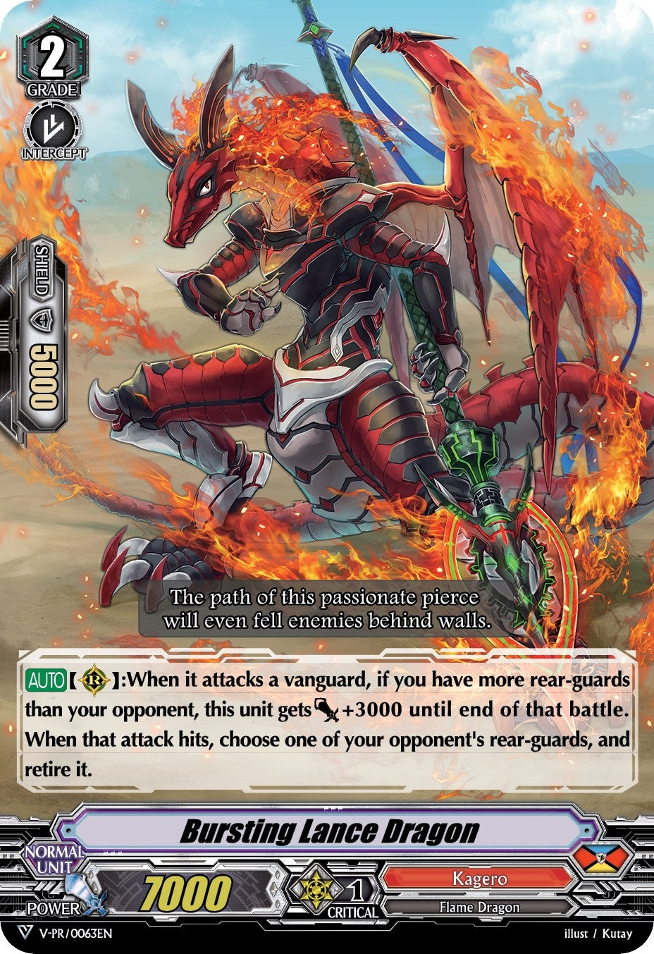 Image for Bursting Lance Dragon (V Promo Cards) (V-PR/0063EN) - Cardfight Vanguard