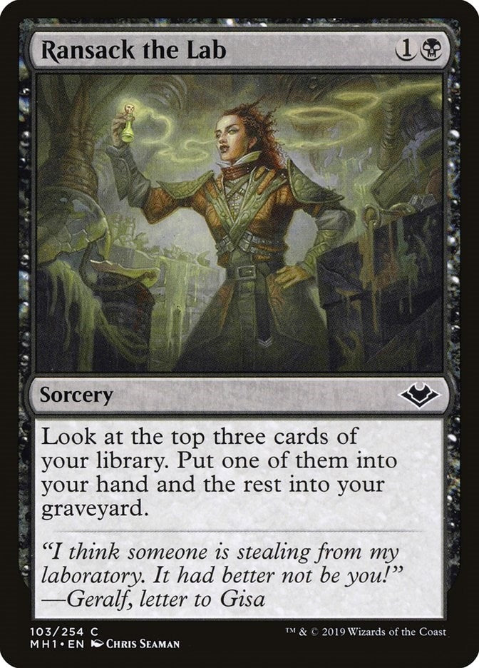 Image for Ransack the Lab (Modern Horizons) (103) - Magic: The Gathering