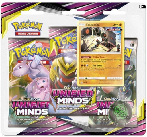 Image for Unified Minds 3 Pack Blister [Stakataka] - Pokemon
