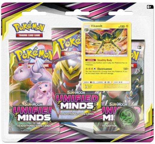 Image for Unified Minds 3 Pack Blister [Vikavolt] - Pokemon