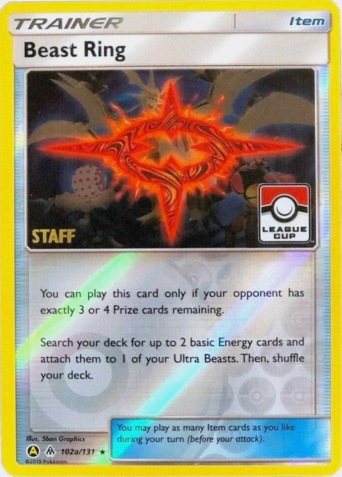 Image for Beast Ring - 102a/131 (League Cup) [Staff] (League & Championship Cards) (102a/131) - Pokemon