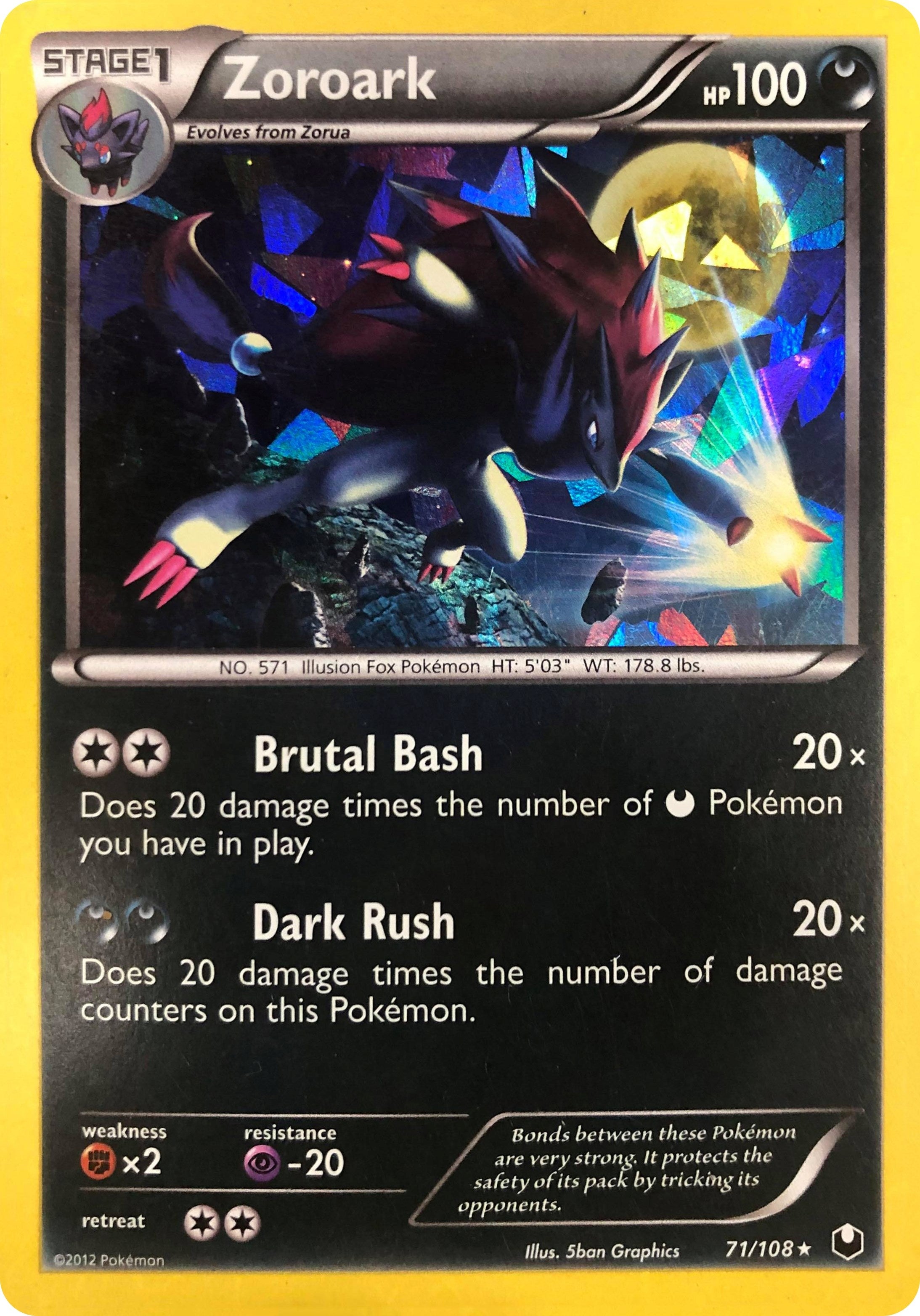 Image for Zoroark - 71/108 (Cracked Ice Holo) (Deck Exclusives) (071/108) - Pokemon