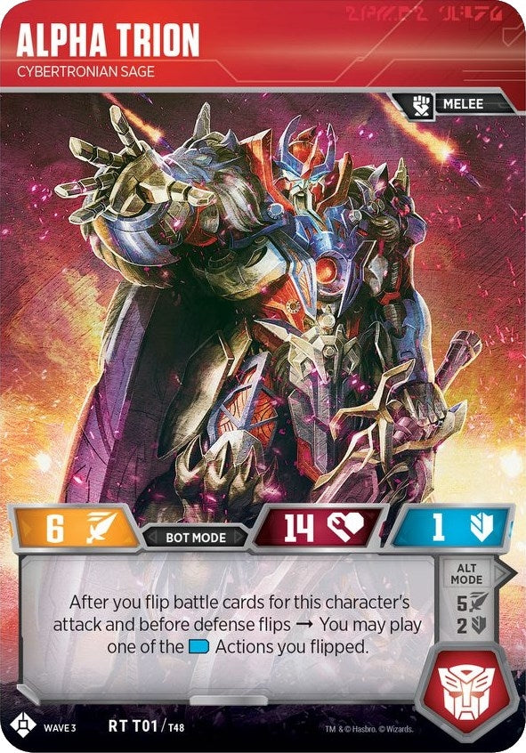 Image for Alpha Trion - Cybertronian Sage (War for Cybertron: Siege I) (T01) - Transformers TCG