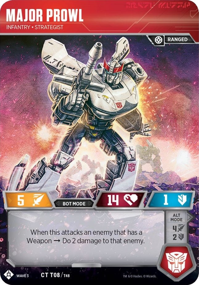 Image for Major Prowl - Infantry Strategist (War for Cybertron: Siege I) (T08) - Transformers TCG