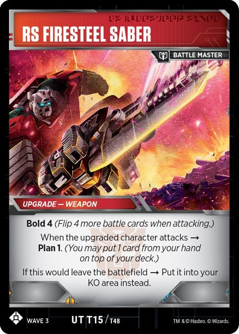 Image for Private Lionizer - Ground Command Artillery // RS Fire Steel Saber (War for Cybertron: Siege I) (T15) - Transformers TCG