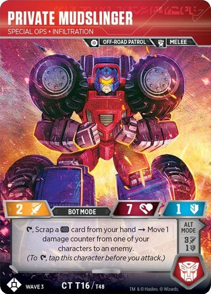 Image for Private Mudslinger - Special Ops Infiltration (War for Cybertron: Siege I) (T16) - Transformers TCG