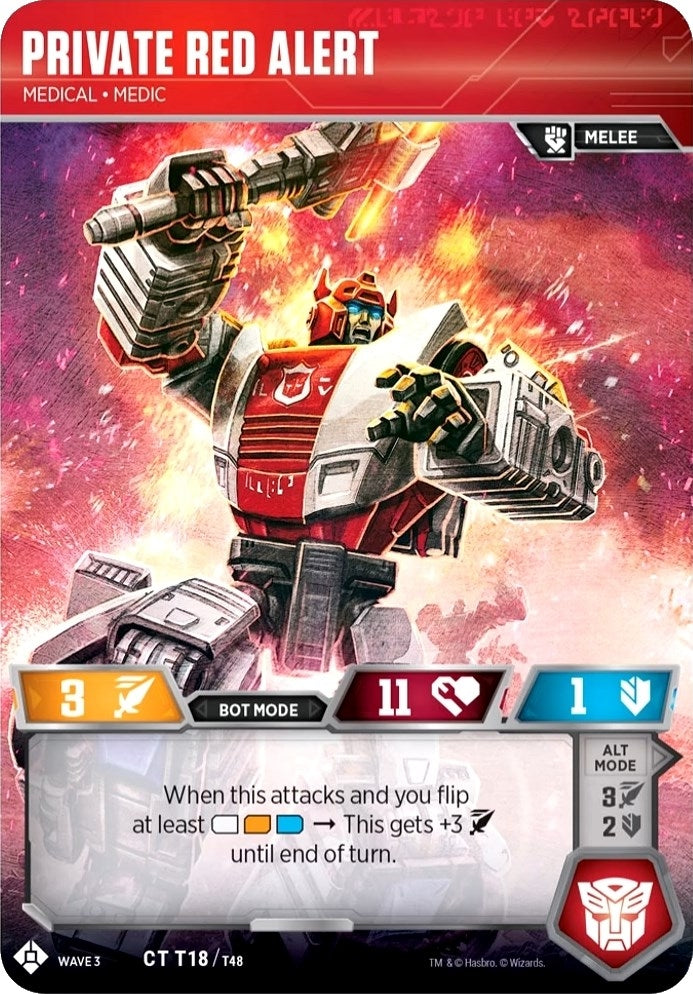Image for Private Red Alert - Medical Medic (War for Cybertron: Siege I) (T18) - Transformers TCG